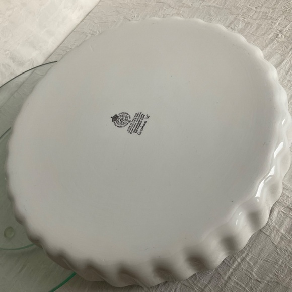 Vintage Evesham βMβ Porcelain Tart Baking Dish 9β Oven To Table Ware England Pie - Picture 7 of 8